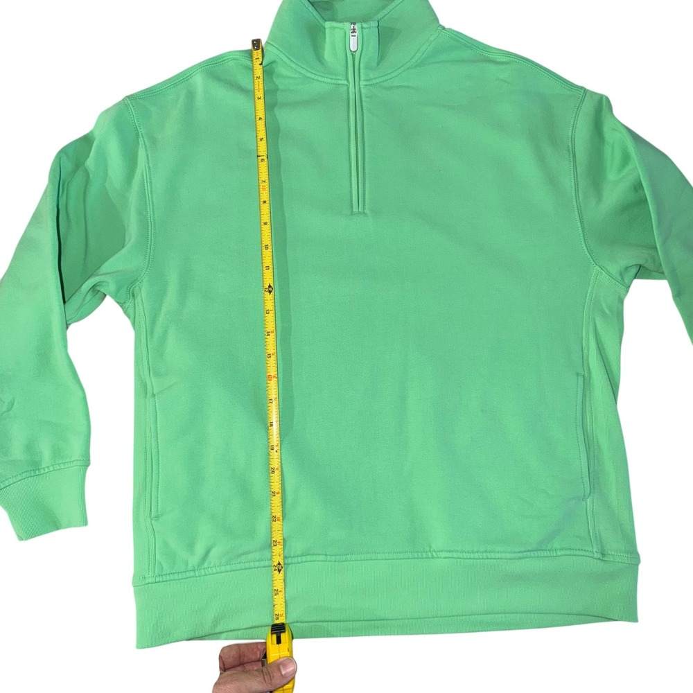 Athleta Forever Fleece 1/4 Zip Sweatshirt Valley Green Medium - Picture 4 of 11